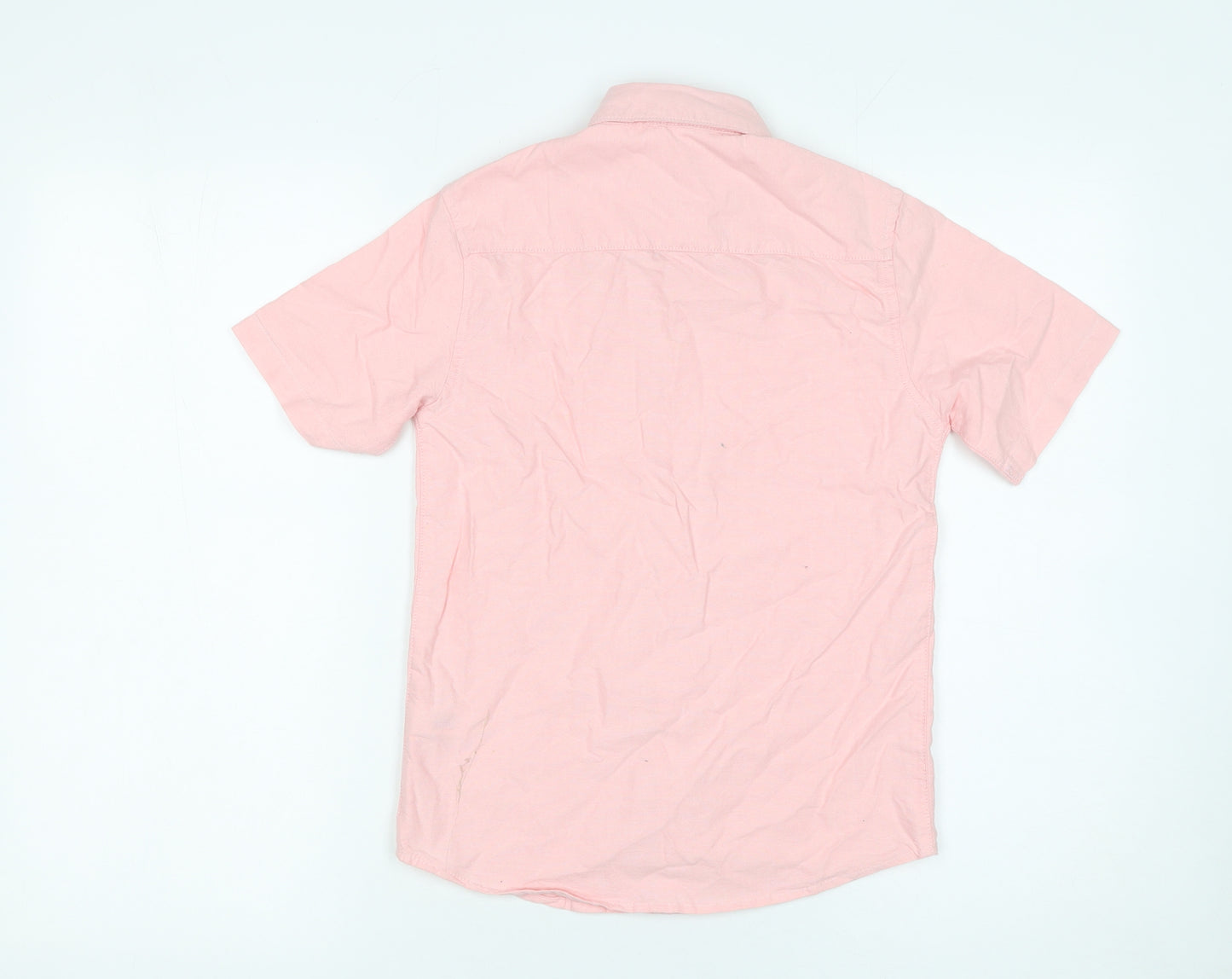 St. Bernard for Dunnes Boys Pink Cotton Short Sleeve Button-Up Shirt 9 Years