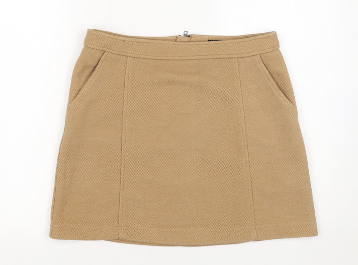 New Look Women's Beige Size 12 Short Knit Pencil Skirt