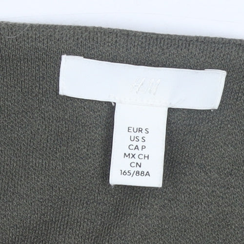 H&M Womens Khaki Green Cardigan Button Front Long Sleeve Size S