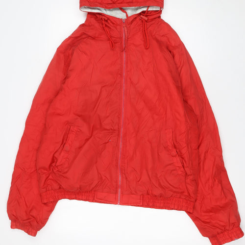 Colorado Textile Mens Red XL Hooded Windbreaker Jacket