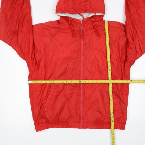Colorado Textile Mens Red XL Hooded Windbreaker Jacket