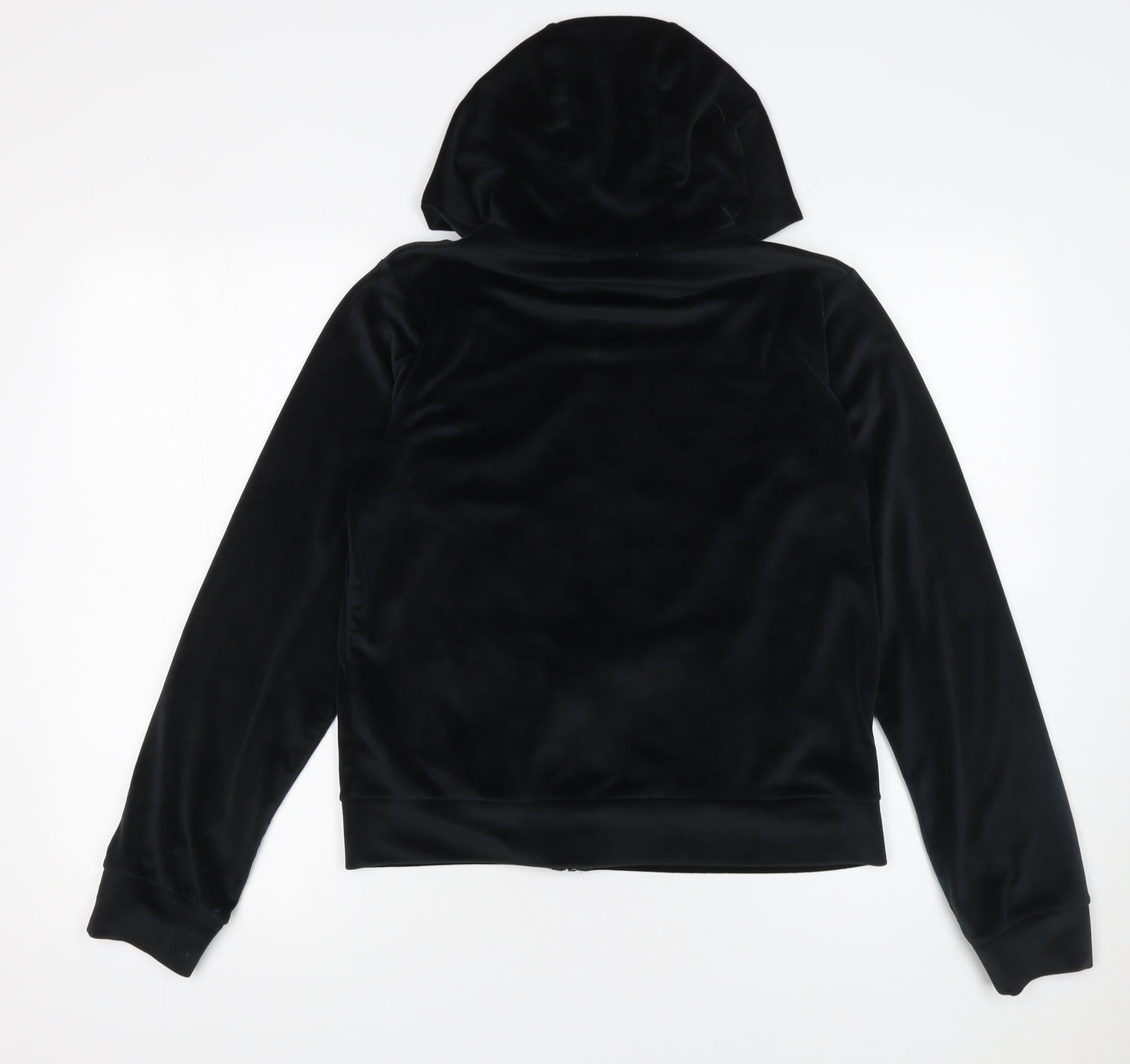 Primark Girls Black Velour Full Zip Butterfly Hoodie 14-15 Years