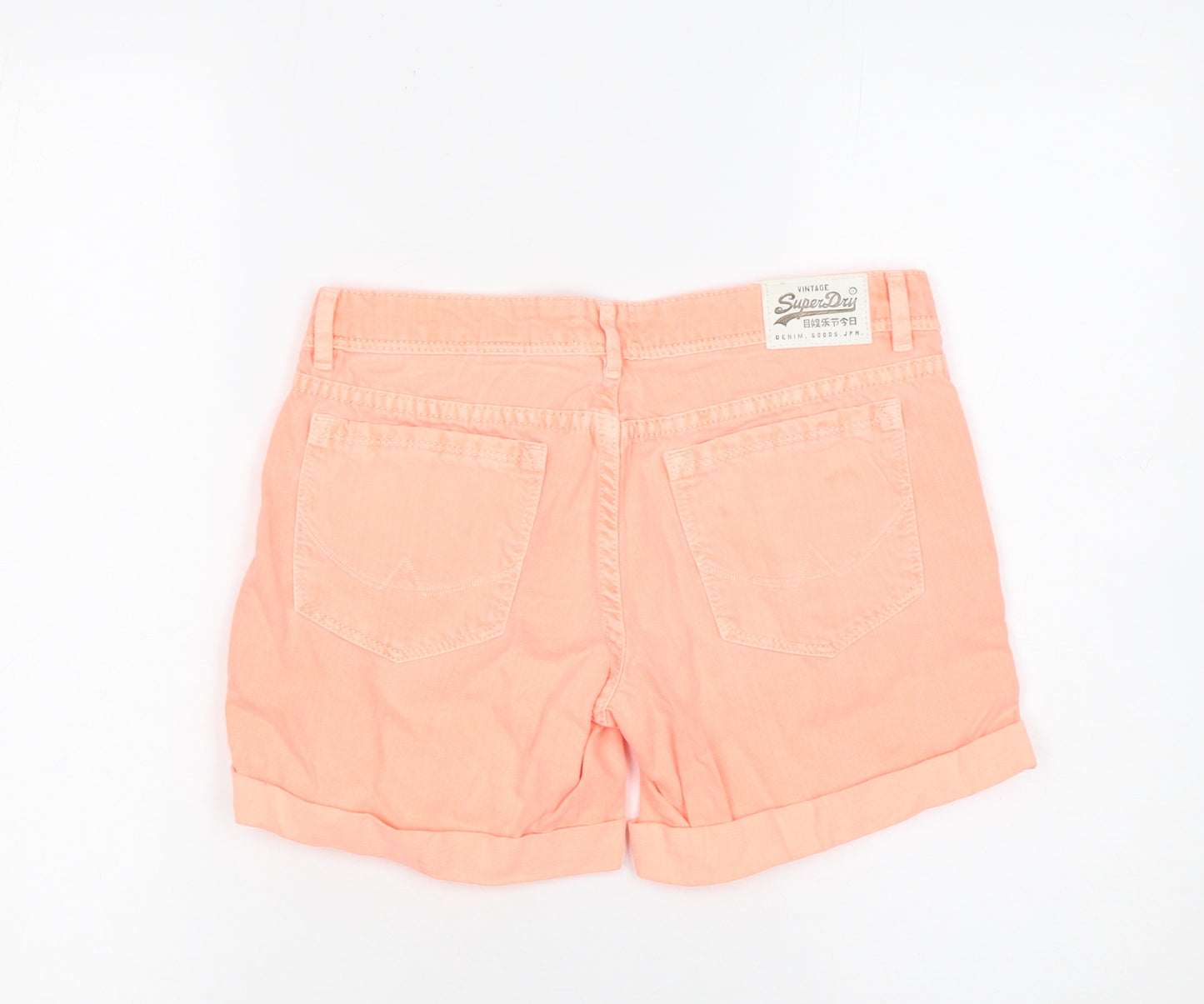 Superdry Women’s Orange 24in Chino Shorts 100% Cotton Vintage Style