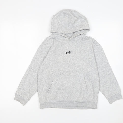 Next Boys Grey Pullover Hoodie 8 Years Cotton Blend Casual Sweatshirt
