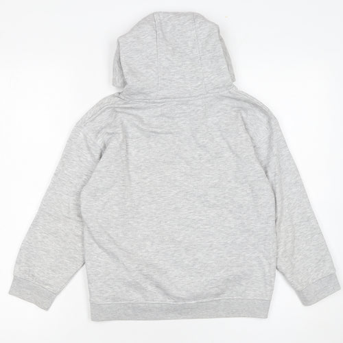 Next Boys Grey Pullover Hoodie 8 Years Cotton Blend Casual Sweatshirt