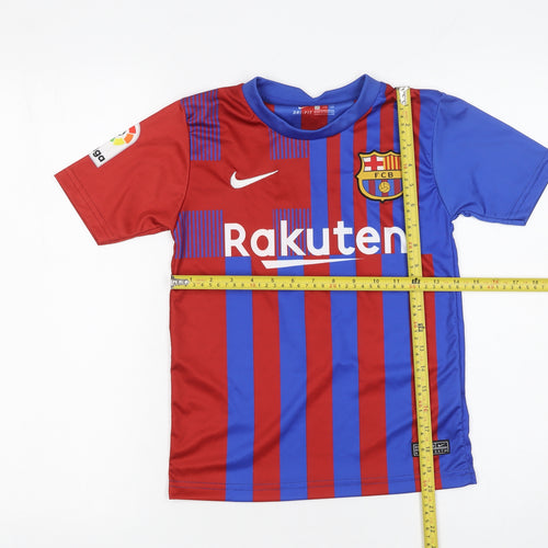 Nike Boys Red Blue Barcelona FC Football Shirt 8 Years Jersey Dri-Fit