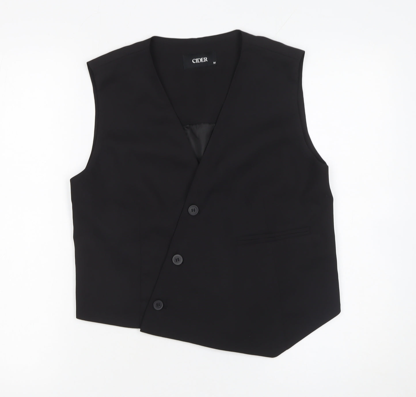Cider Women's Black Tuxedo Style Waistcoat Size M