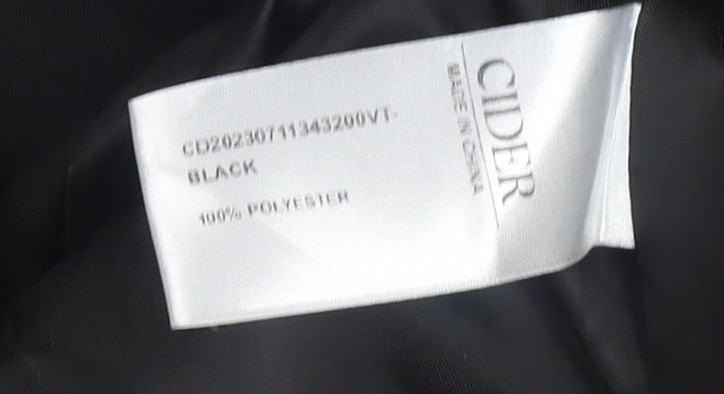 Cider Women's Black Tuxedo Style Waistcoat Size M