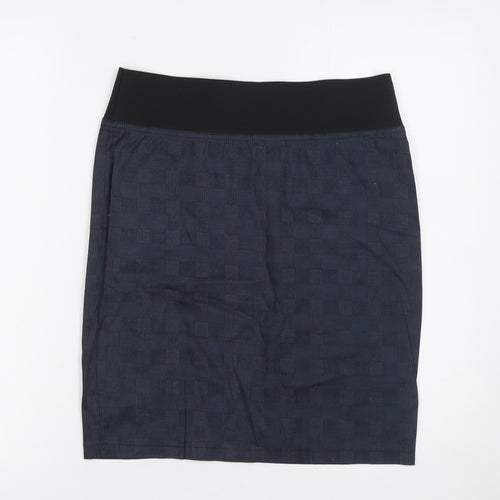 Jobis Women Blue Cotton Stretch Pencil Skirt Size 14