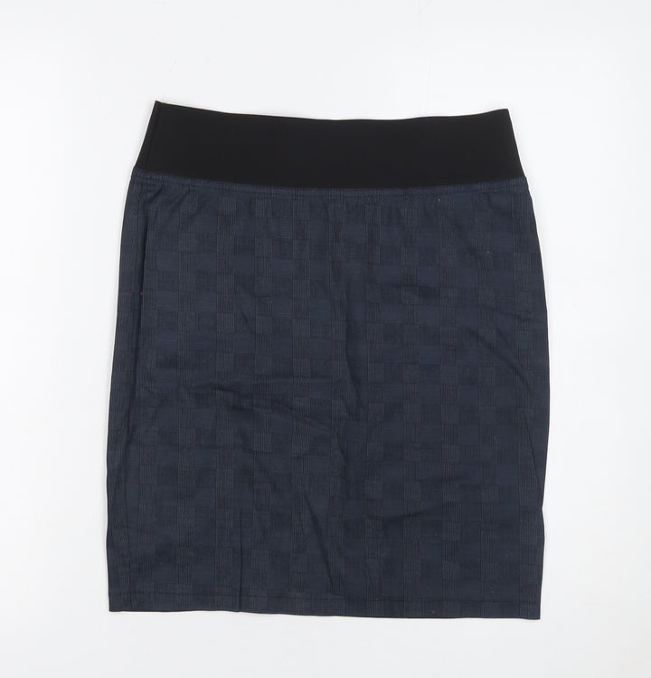Jobis Women Blue Cotton Stretch Pencil Skirt Size 14
