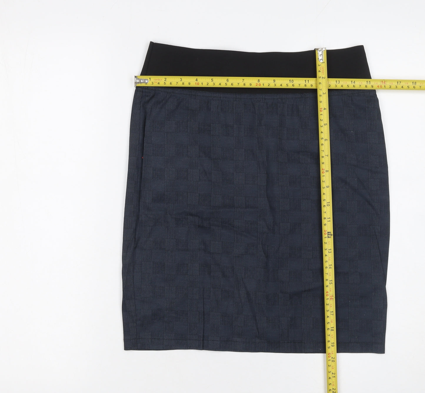 Jobis Women Blue Cotton Stretch Pencil Skirt Size 14
