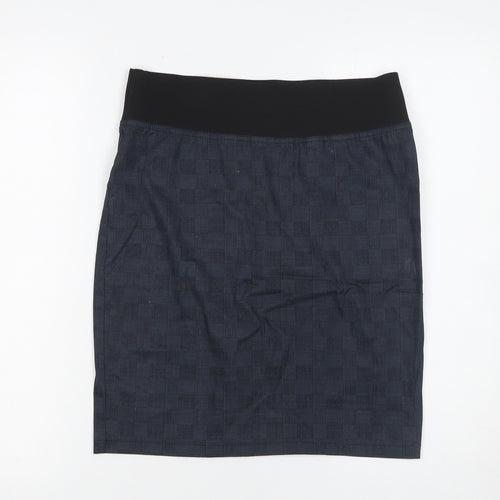 Jobis Women Blue Cotton Stretch Pencil Skirt Size 14