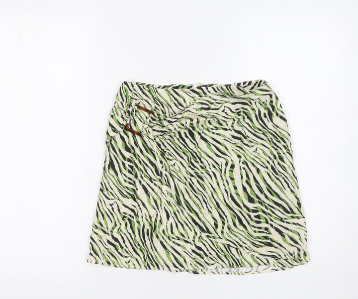 Zara Women’s Multicoloured Animal Print Wrap Skirt Size S