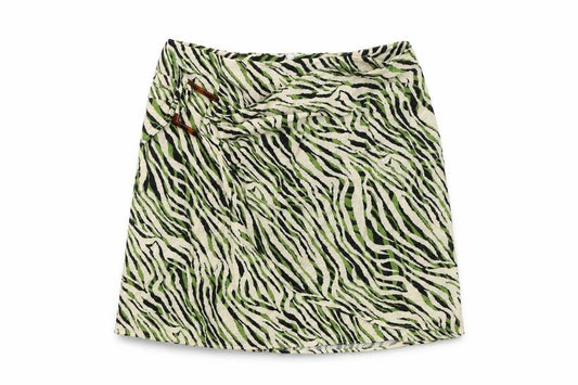 Front view of Zara Women’s Multicoloured Animal Print Wrap Skirt, size S