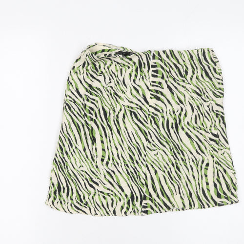 Zara Women’s Multicoloured Animal Print Wrap Skirt Size S