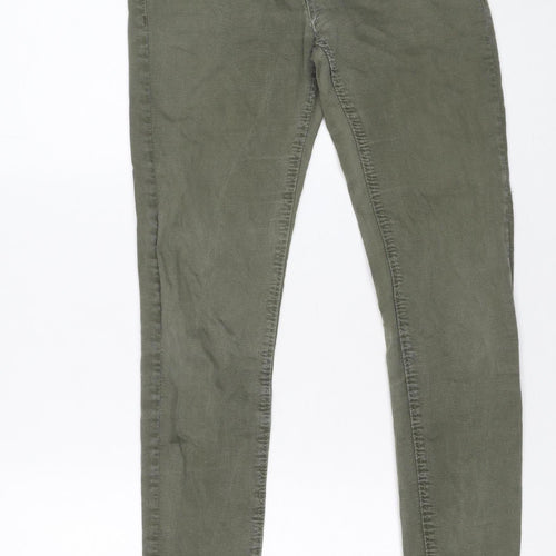 Bershka Women's Green Skinny Stretch Jeans Size 10 Slim Fit