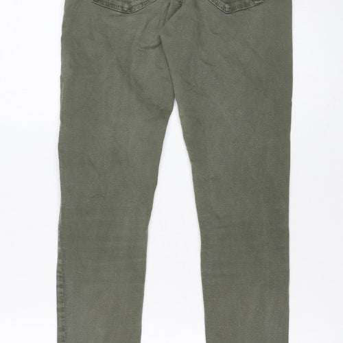Bershka Women's Green Skinny Stretch Jeans Size 10 Slim Fit