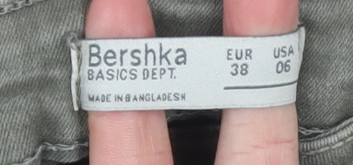 Bershka Women's Green Skinny Stretch Jeans Size 10 Slim Fit