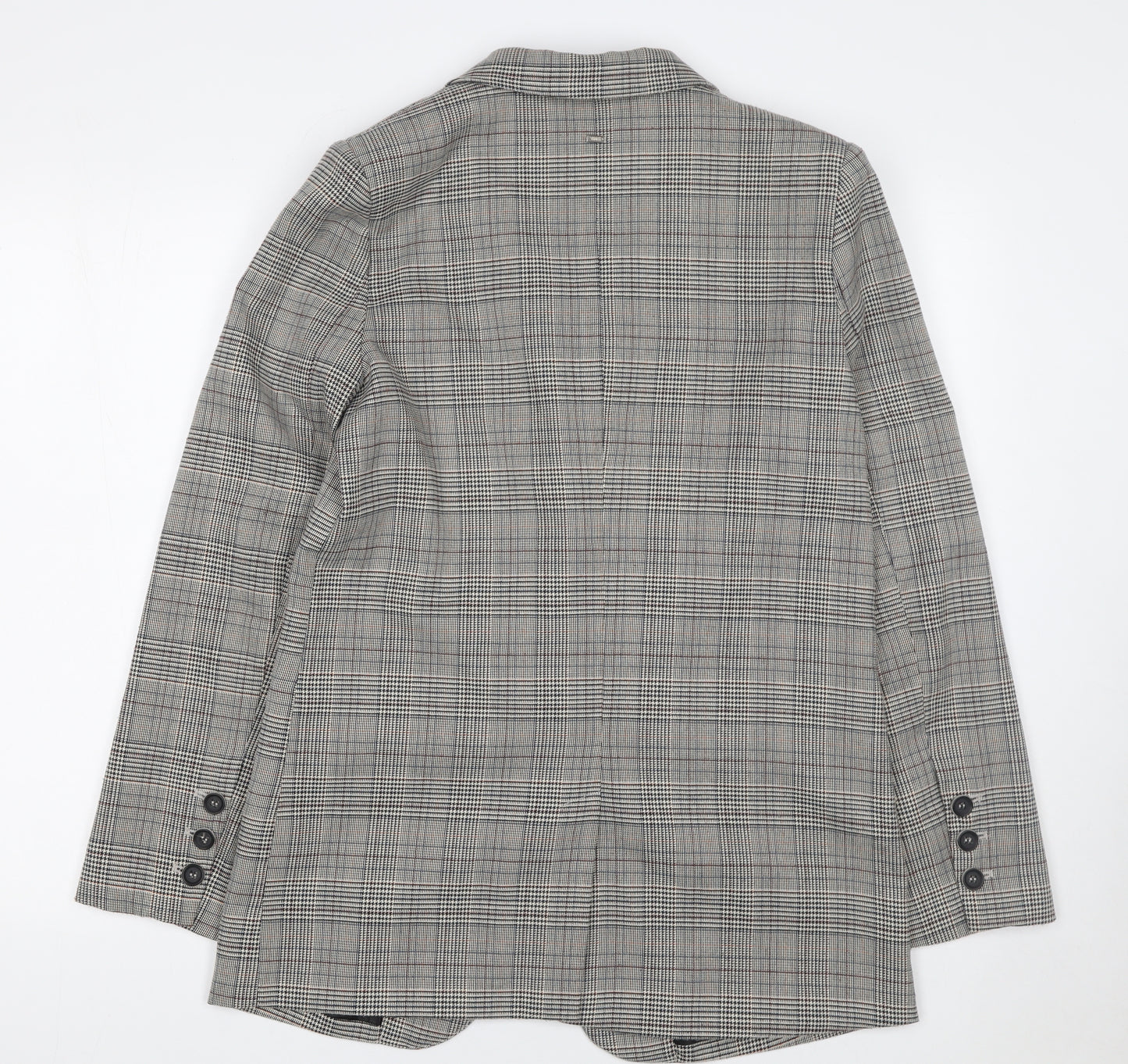 MARX Women’s Grey Check Single Breasted Blazer Jacket Size M