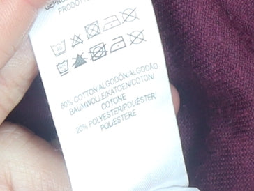 Harry Potter Women's Red Velour Hogwarts Pyjama Top XS