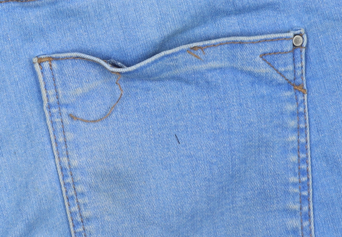 Dorothy Perkins Women Blue Distressed Skinny Jeans Size 12
