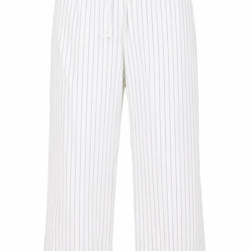 Dunnes Stores Men's White Striped Lounge Pants Size L Viscose Linen Blend