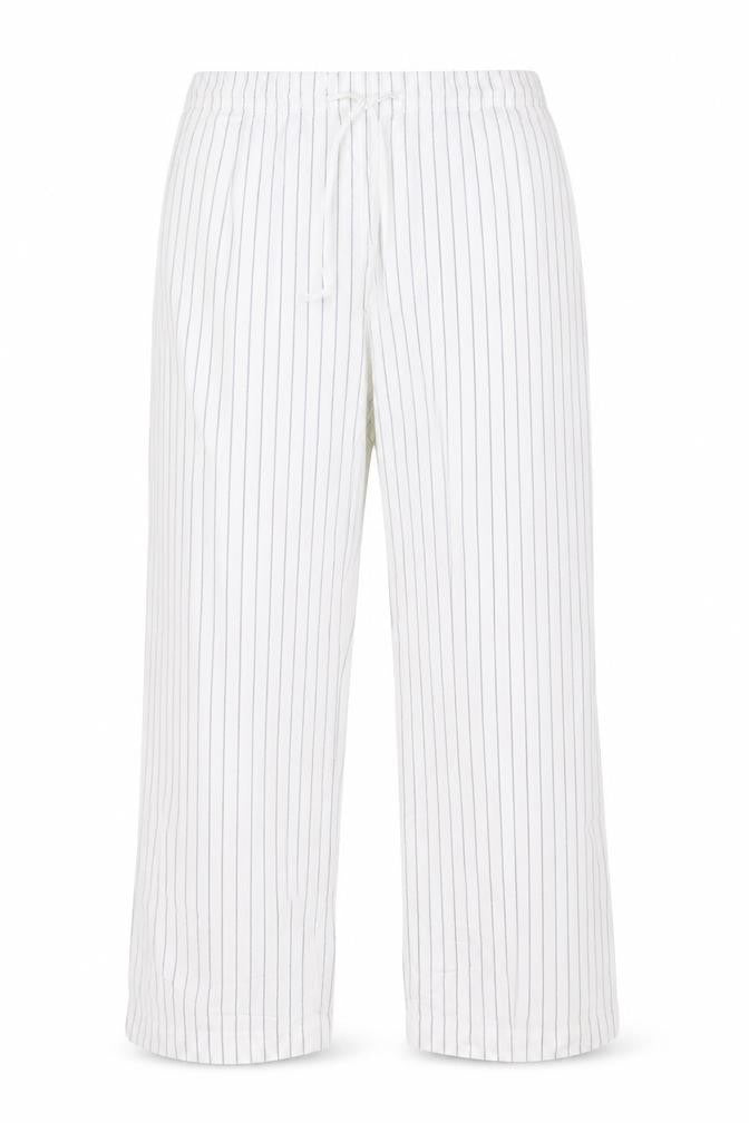 Dunnes Stores Men's White Striped Lounge Pants Size L Viscose Linen Blend
