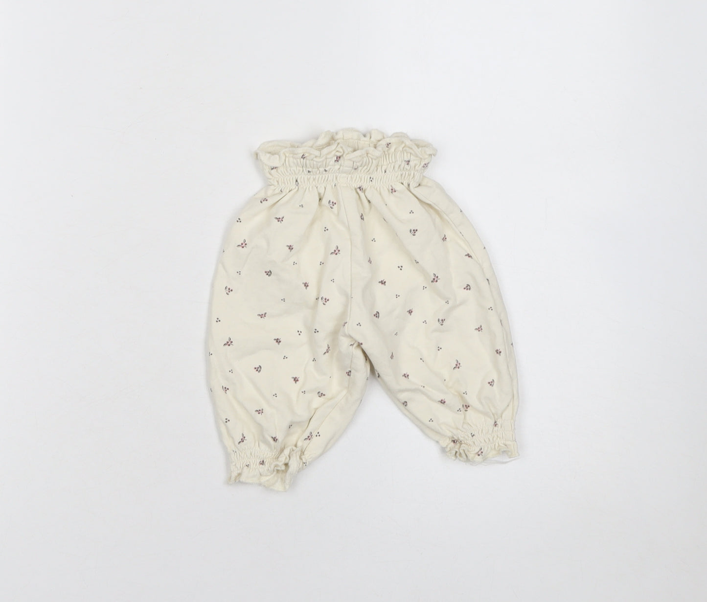 Leigh Tucker Willow Ivory Floral Paperbag Baby Trousers 0-3 Months