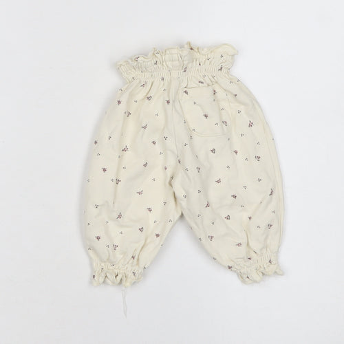 Leigh Tucker Willow Ivory Floral Paperbag Baby Trousers 0-3 Months