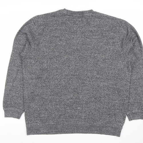 Topman Men's Grey Knit Crew Neck Sweatshirt Size M