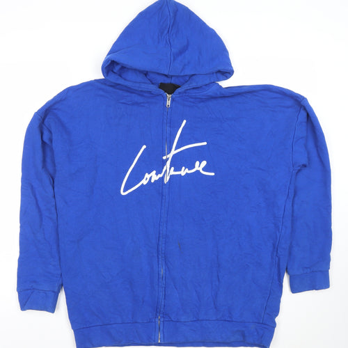 The Couture Club Men's Blue Full Zip Hoodie Size S