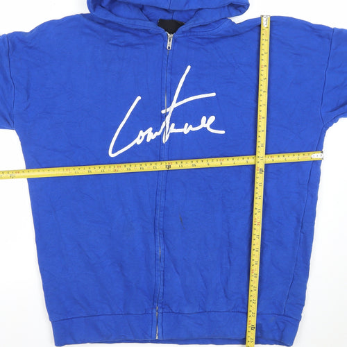 The Couture Club Men's Blue Full Zip Hoodie Size S