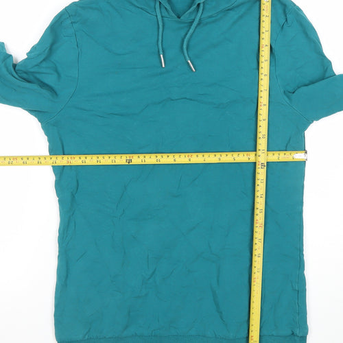 ASOS Men’s Green Pullover Hoodie Medium Cotton Blend