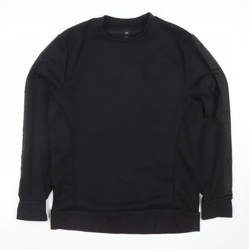 River Island Men's Black Crew Neck Pullover Sweatshirt Size M