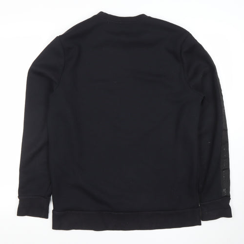 River Island Men's Black Crew Neck Pullover Sweatshirt Size M