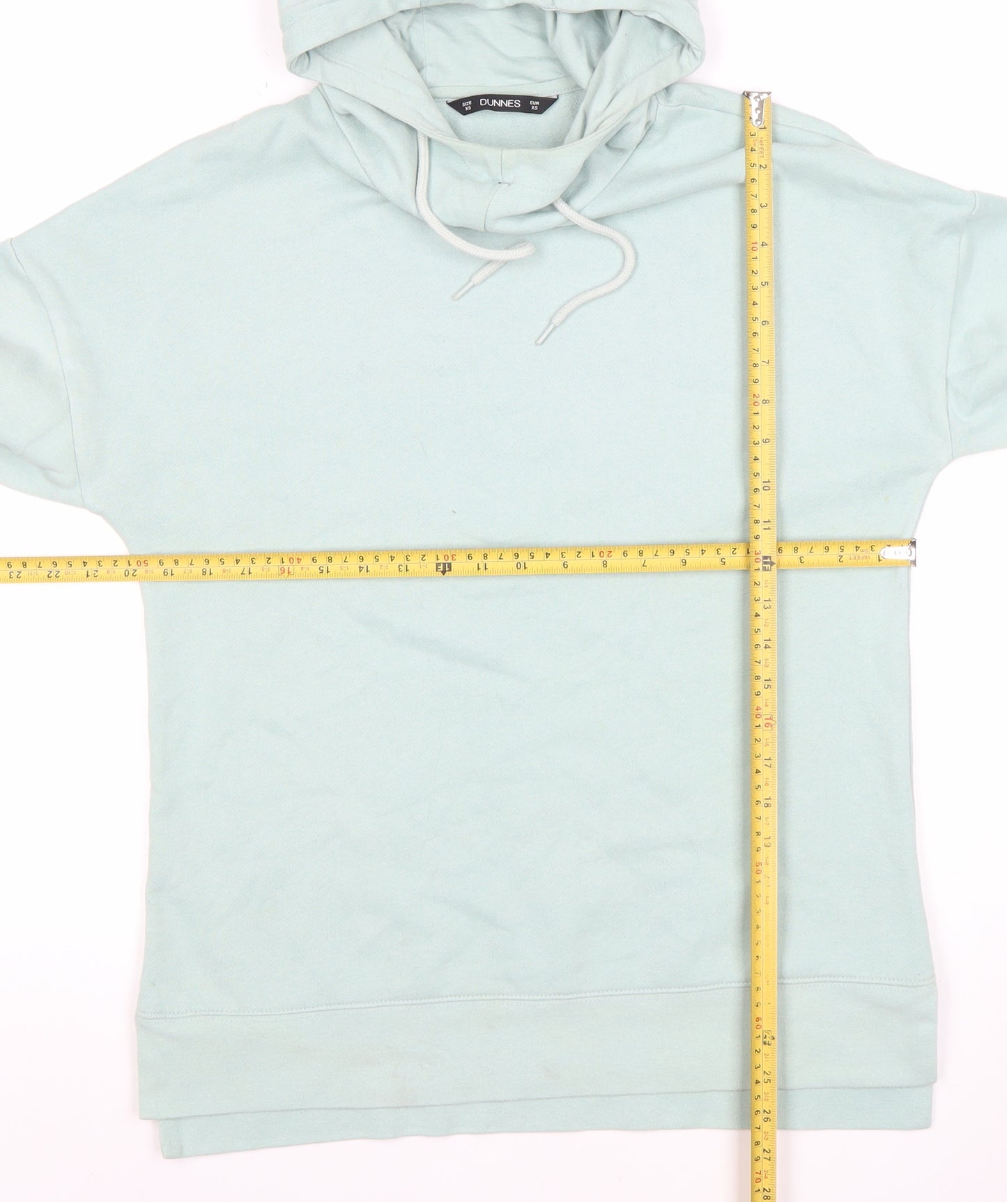 Dunnes Women’s Light Blue XS Pullover Hoodie 65% Polyester 35% Cotton