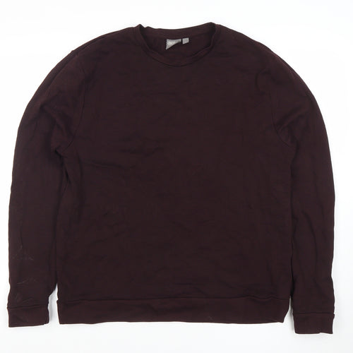 ASOS Men’s Brown Long Sleeve Crew Neck Cotton Sweatshirt L
