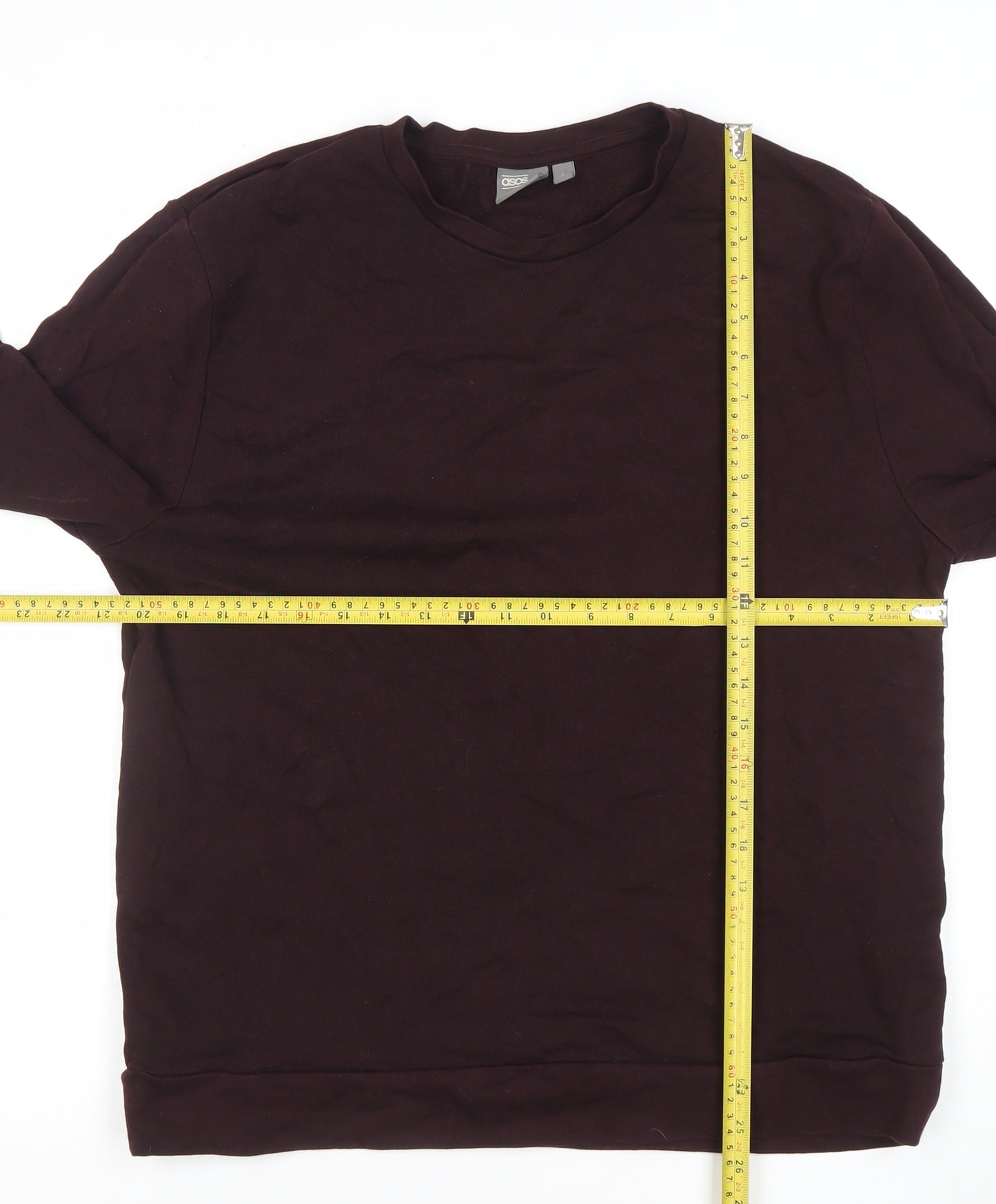 ASOS Men’s Brown Long Sleeve Crew Neck Cotton Sweatshirt L