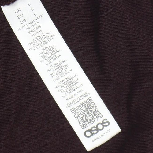 ASOS Men’s Brown Long Sleeve Crew Neck Cotton Sweatshirt L