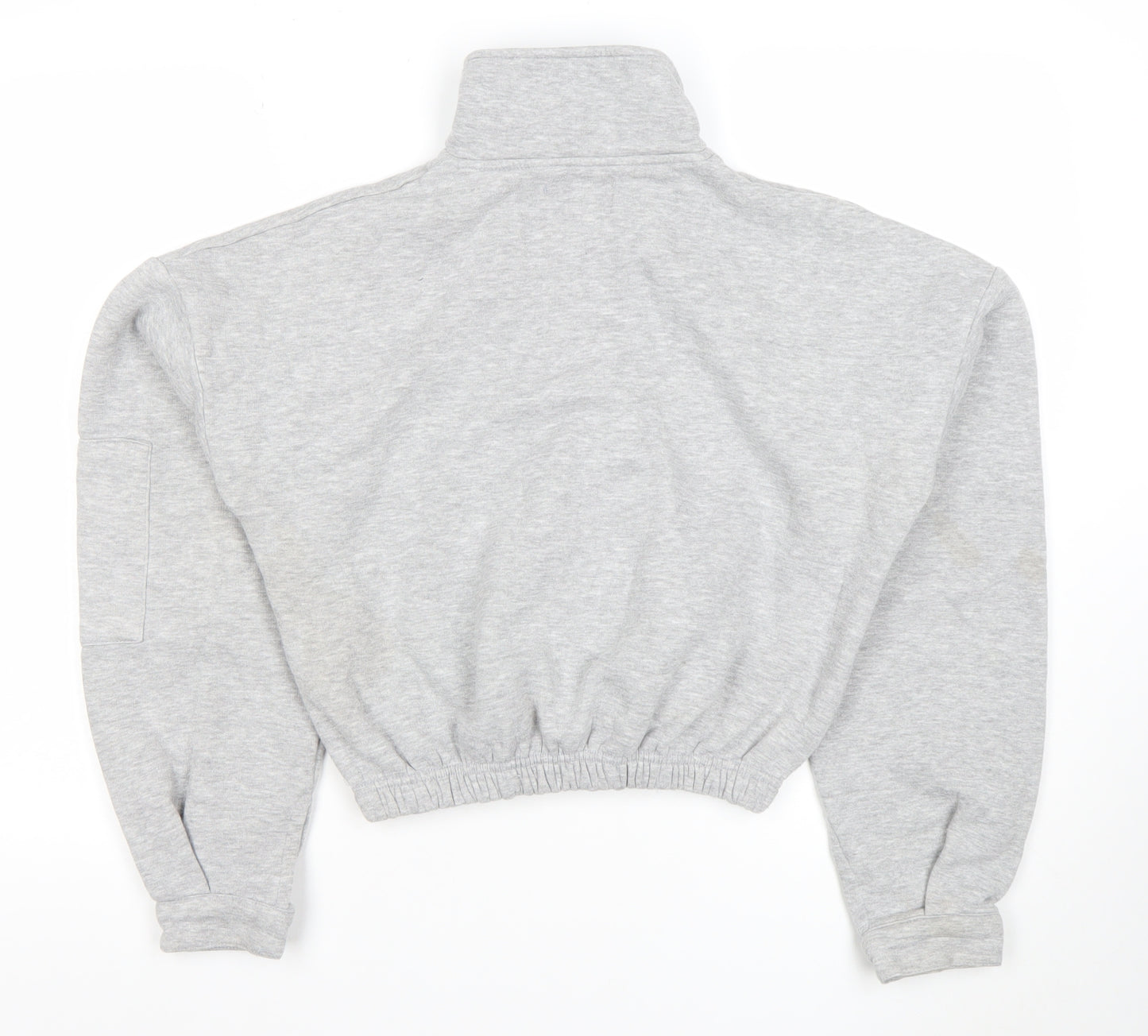 PrettyLittleThing Women Grey 1/2 Zip Pullover Sweatshirt Size S