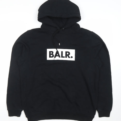 BALR Women Black Medium Pullover Hoodie 80% Cotton 20% Polyester