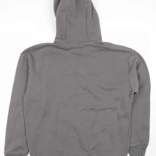 ZARA Women Grey Pullover Hoodie L Cotton Blend Casual Sweatshirt