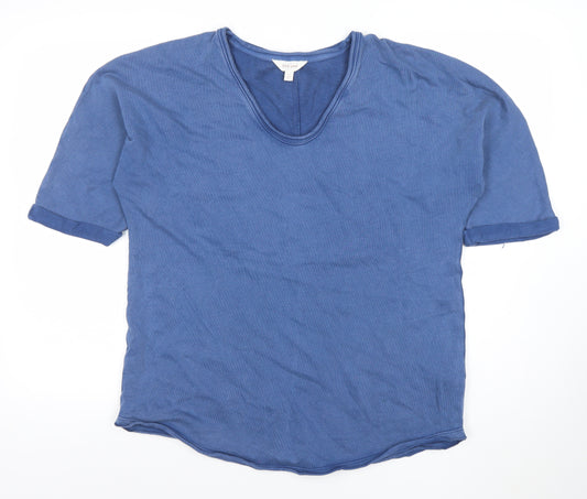 Marks and Spencer Per Una Blue Cotton Women’s Size 12 Short Sleeve T-Shirt