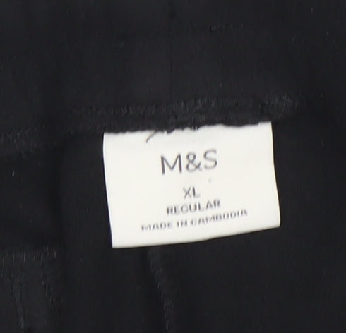 Marks and Spencer Men’s Black Fleece Sweatpants XL Regular Fit