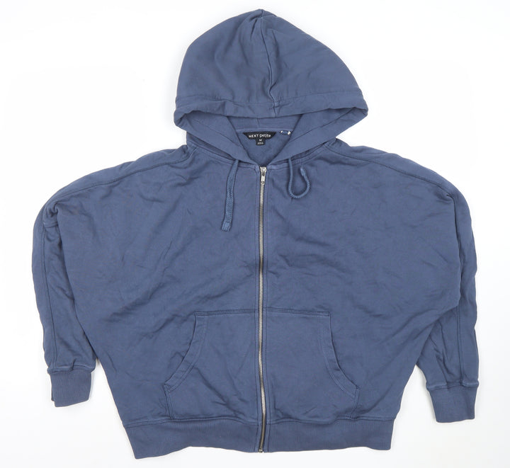 Next Petite Womens Blue Full Zip Hoodie Size M Cotton Blend