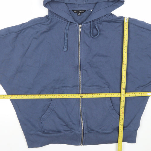 Next Petite Womens Blue Full Zip Hoodie Size M Cotton Blend