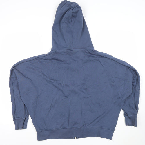 Next Petite Womens Blue Full Zip Hoodie Size M Cotton Blend