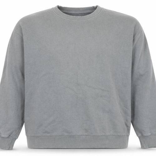 Topman Men's Grey Pullover Sweatshirt Size M Crew Neck Fleece Cotton Blend