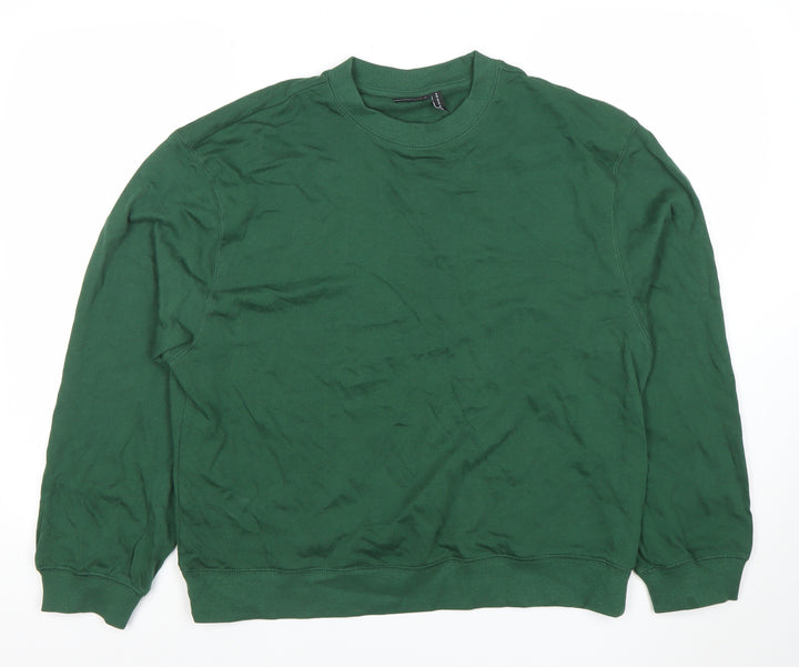 ASOS DESIGN Men's Green Crew Neck Pullover Sweatshirt M