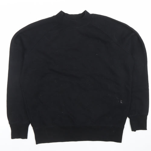 Topman Men's Black XS Pullover Cotton Blend Sweatshirt